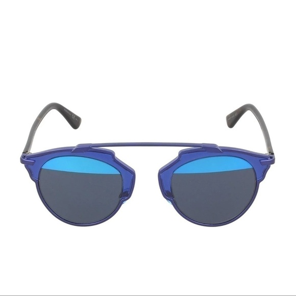 Christian Dior Blue Reflective Mirrored Sunglasses - Picture 2 of 10